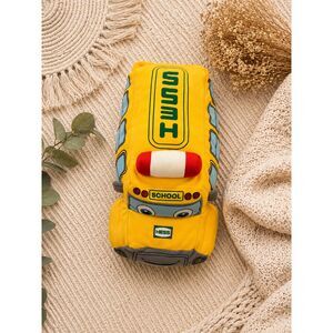 Hess Toy Truck School Bus Plush Pillow Light Up Stuffed Vehicle Yellow Green